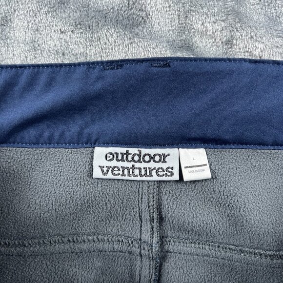 Outdoor Ventures Soft Shell Hiking Pants Men L (36X29) Fleece Insulated Durable - Picture 6 of 11